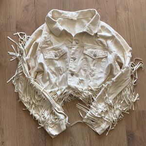 Tassel crop jacket